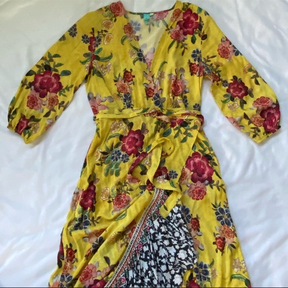 Anthropologie Farm Rio Sunlit Floral Maxi Dress, size XS - Picture 5 of 9